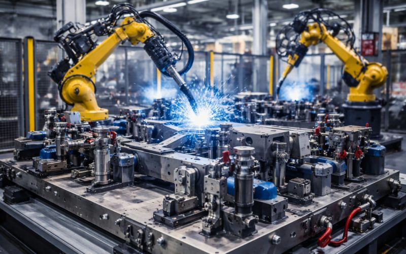 Kaynak Fikstürü ve Robotlu Kaynak Hücresi Tasarımı